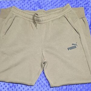 Puma Beige Sweatpants with Logo